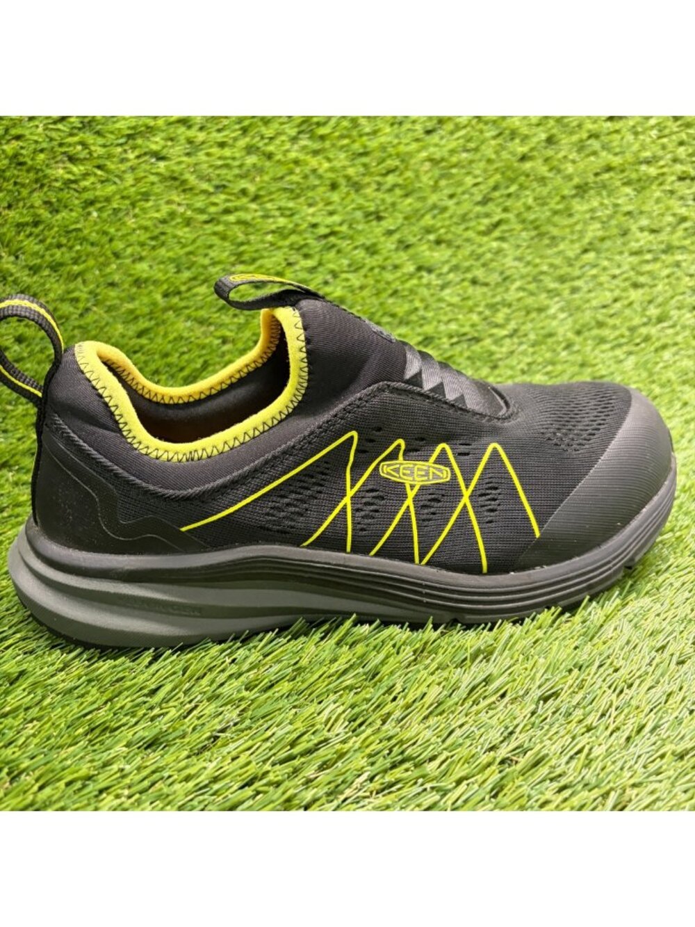 Keen Vista Energy Shift ESD Mens Size 7 Black Yellow Carbon Toe Working Shoes